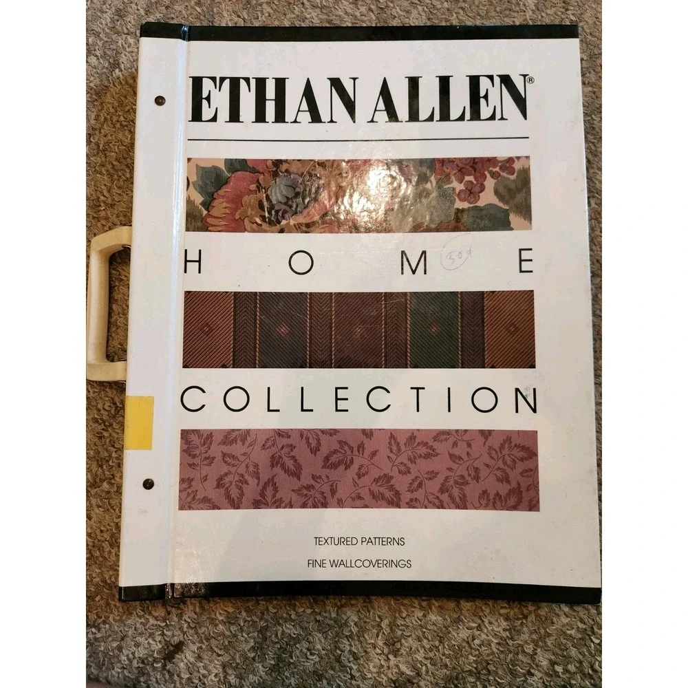 Vintage Ethan Allen Wall Paper Sample Book Textured Patterns Retail Display